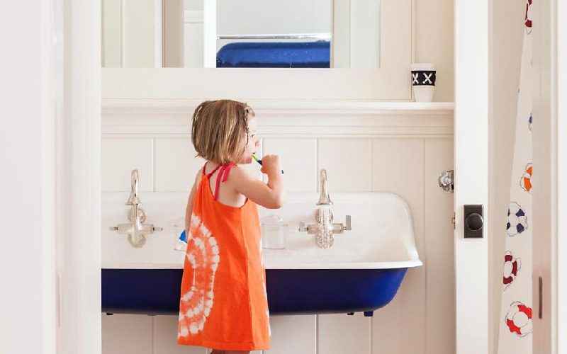 bagno marinaro rosso blu
