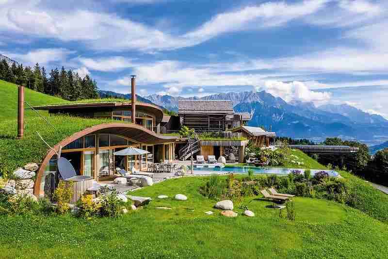 chalet con vista sulle Alpi